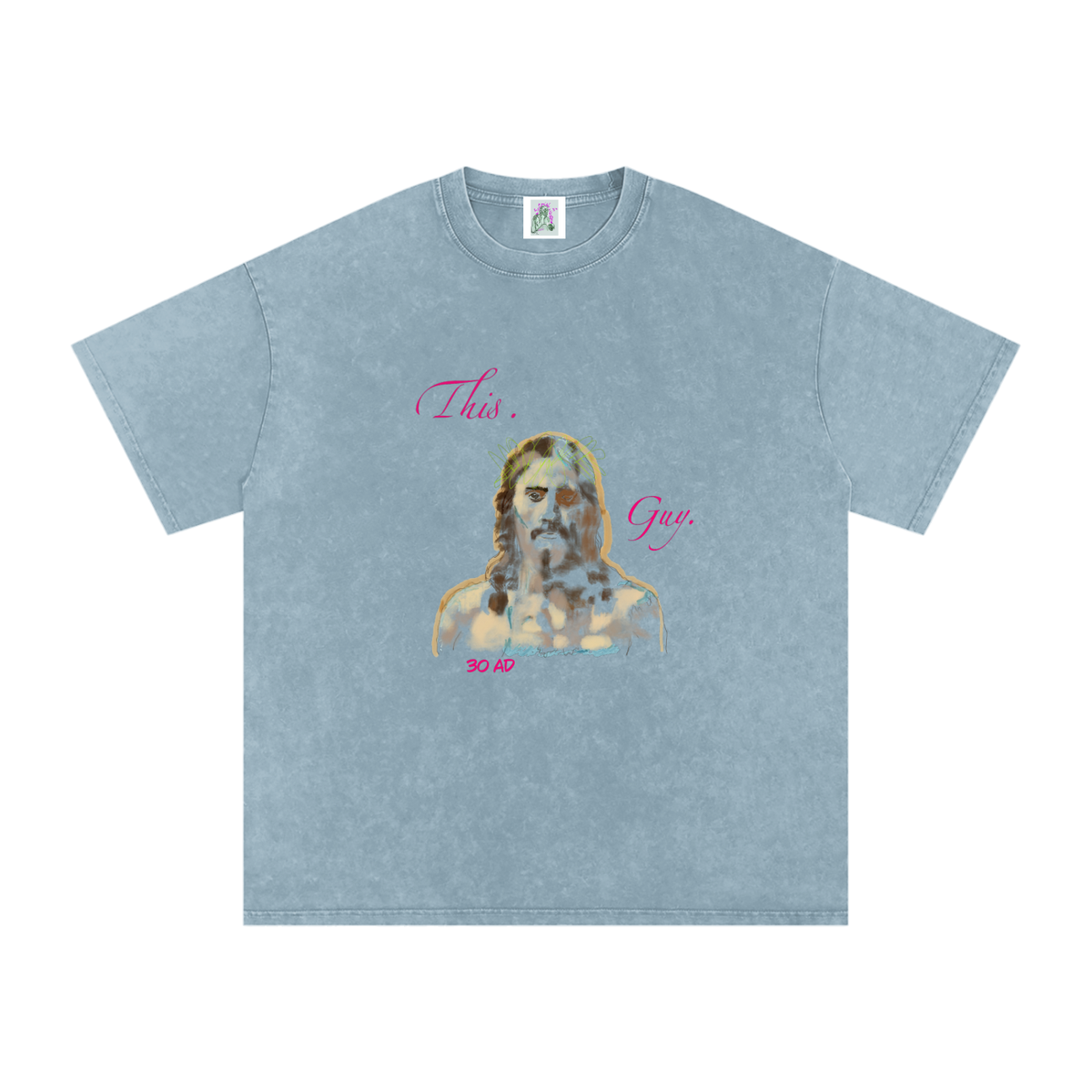 This. Guy. Snow Washed Oversized Cotton T-Shirt
