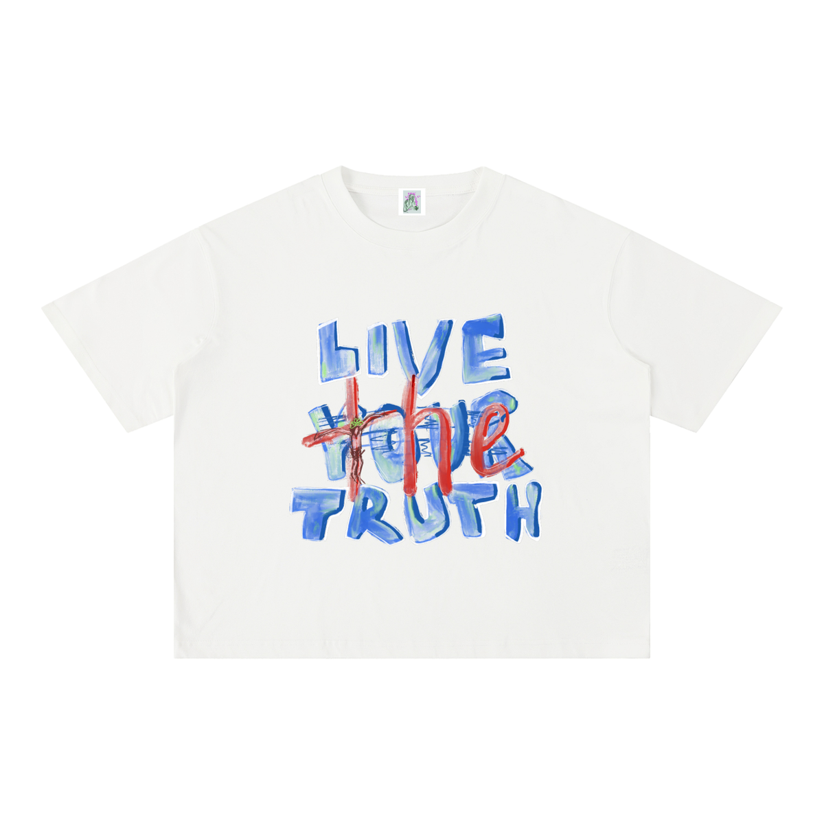 Live The Truth Mineral Wash Boxy Cotton T-Shirt