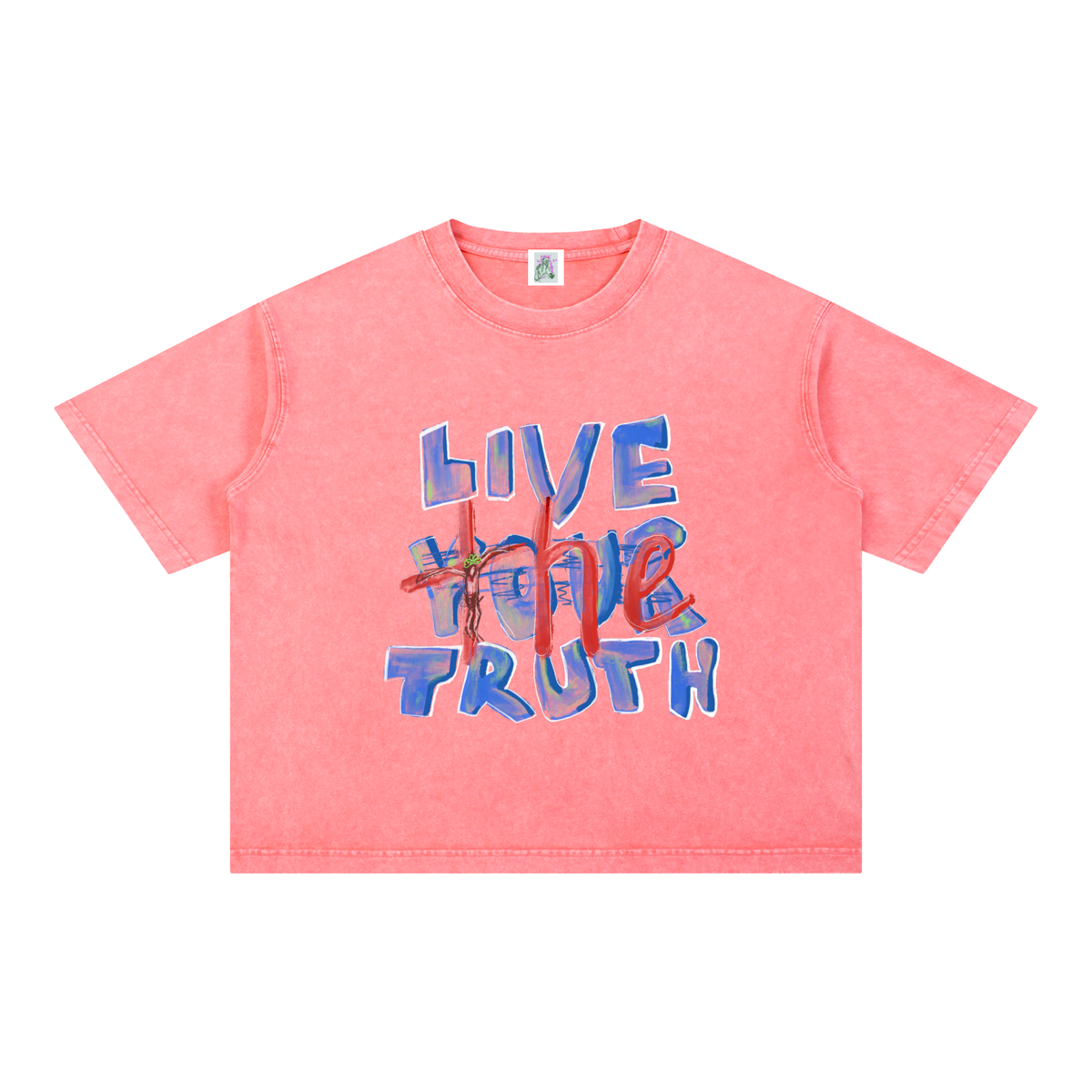 Live The Truth Mineral Wash Boxy Cotton T-Shirt
