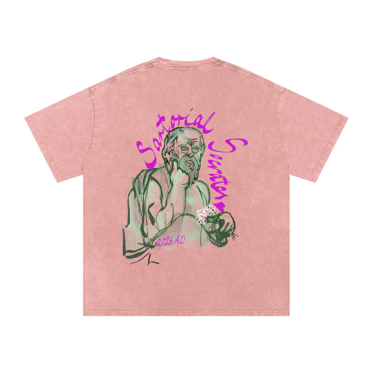 This. Guy. Big Logo Snow Washed Oversized Cotton T-Shirt