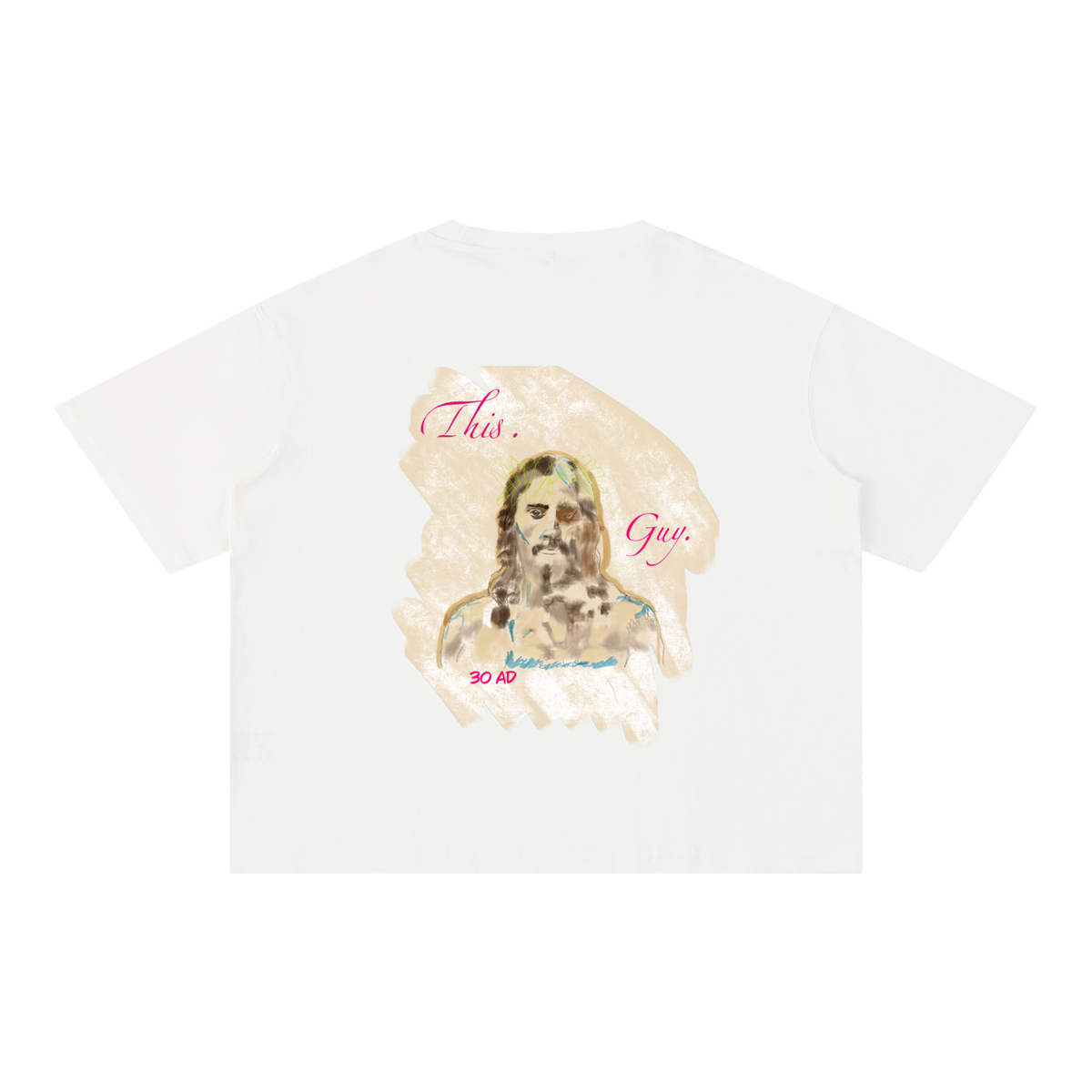 This. Guy. (Back print) Mineral Wash Boxy Cotton T-Shirt