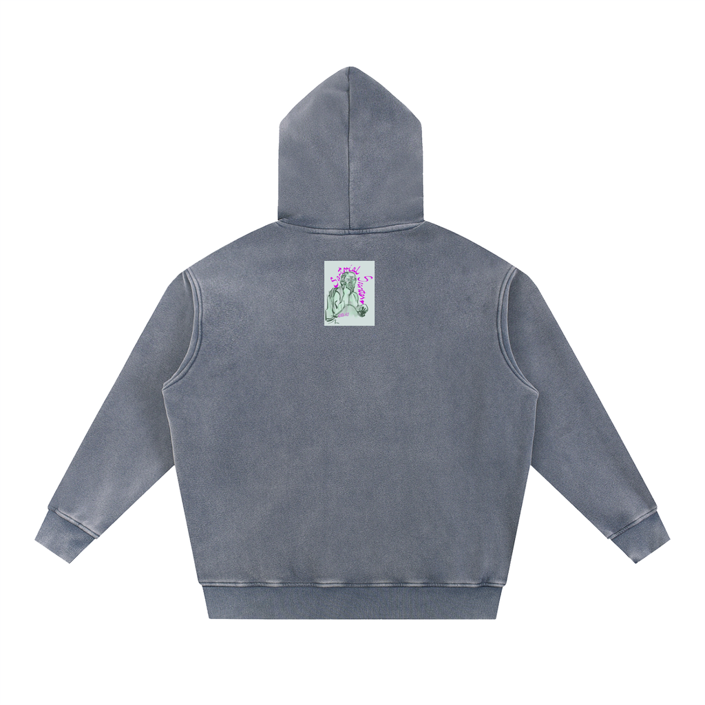 Mini This. Guy. Snow Wash Fleece Oversize Hoodie
