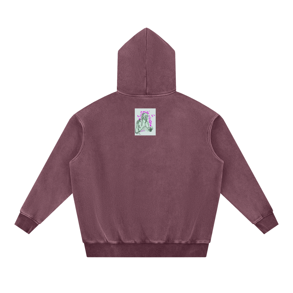 Mini This. Guy. Snow Wash Fleece Oversize Hoodie