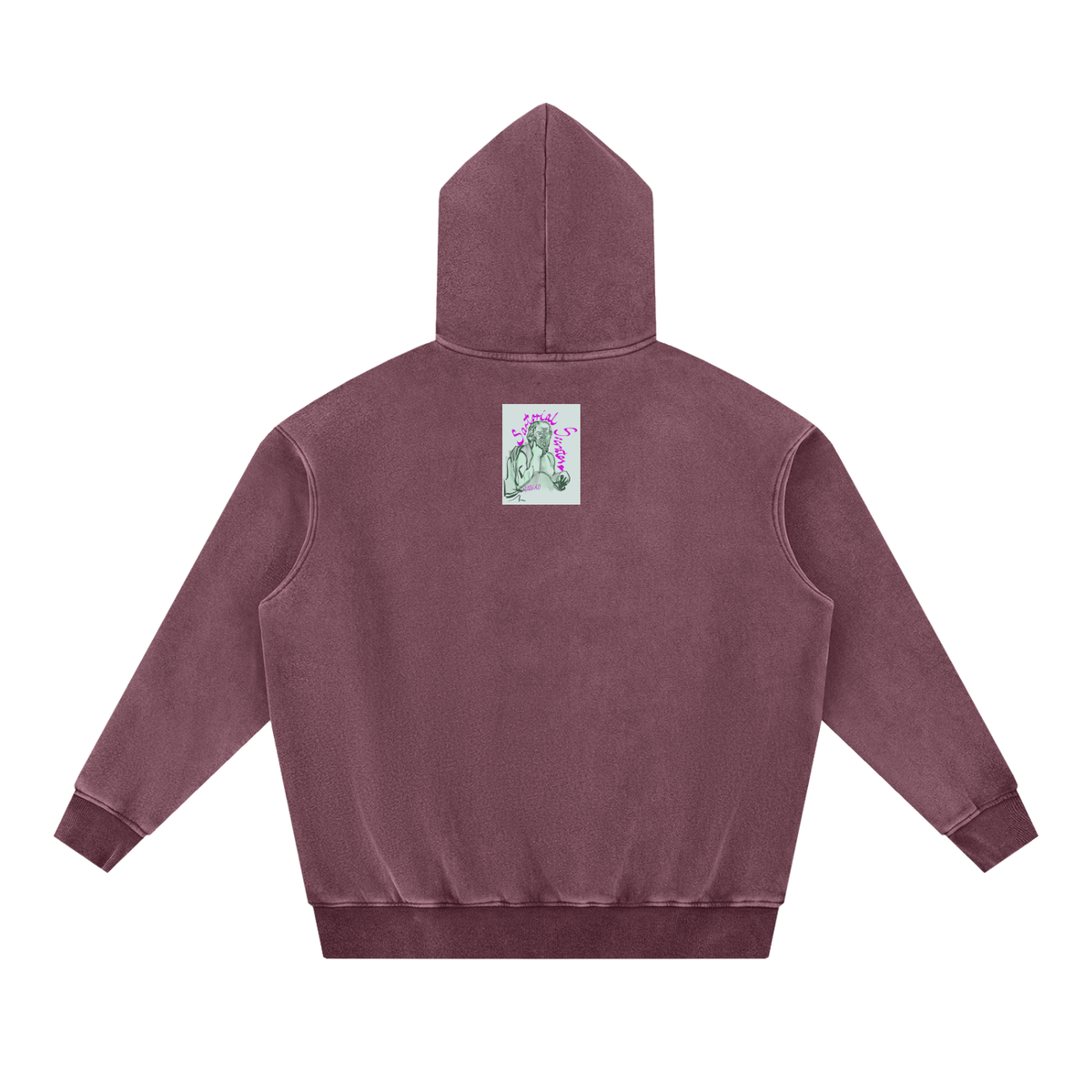 Mini This. Guy. Snow Wash Fleece Oversize Hoodie