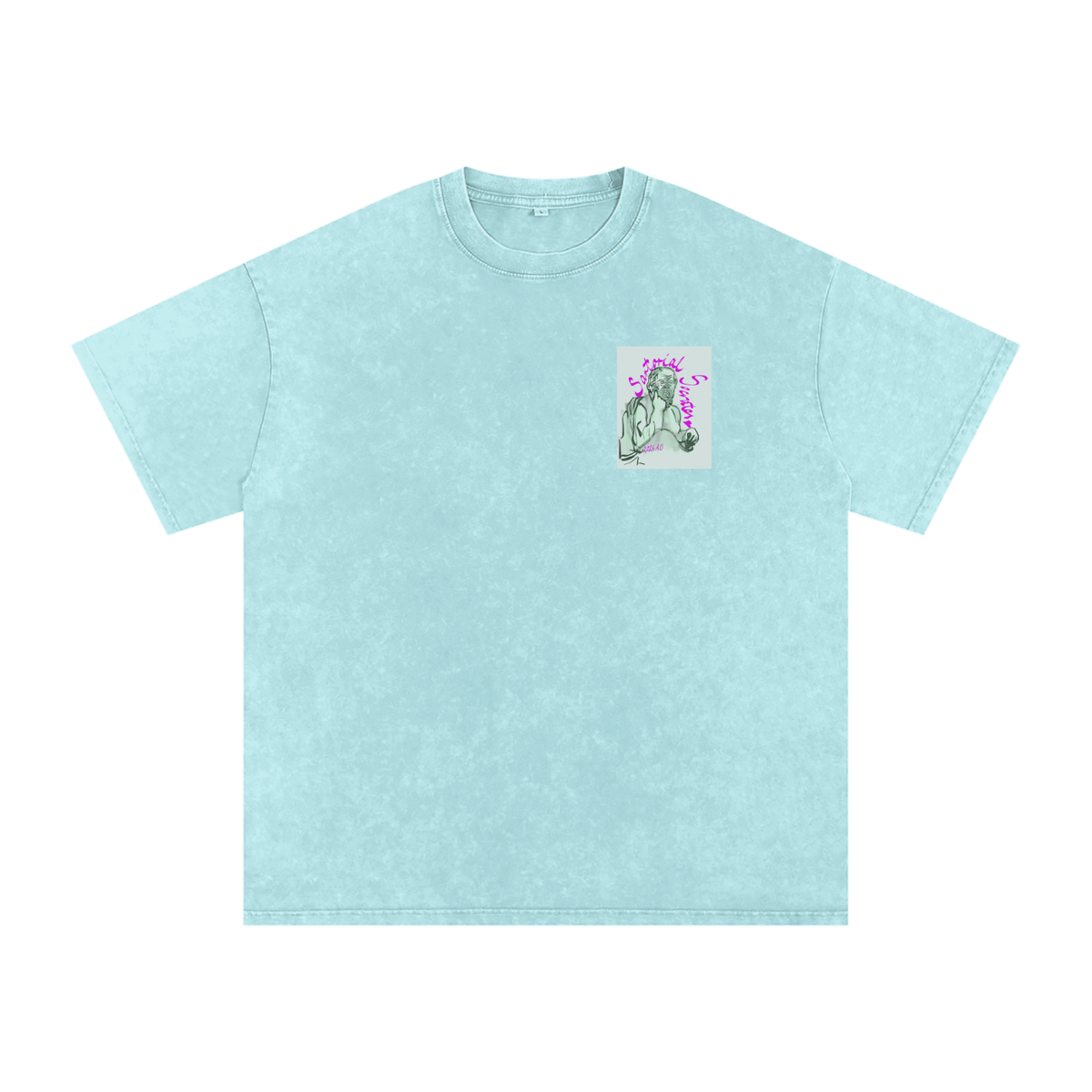 Utopia For Dummies Snow Washed Oversized Cotton T-Shirt