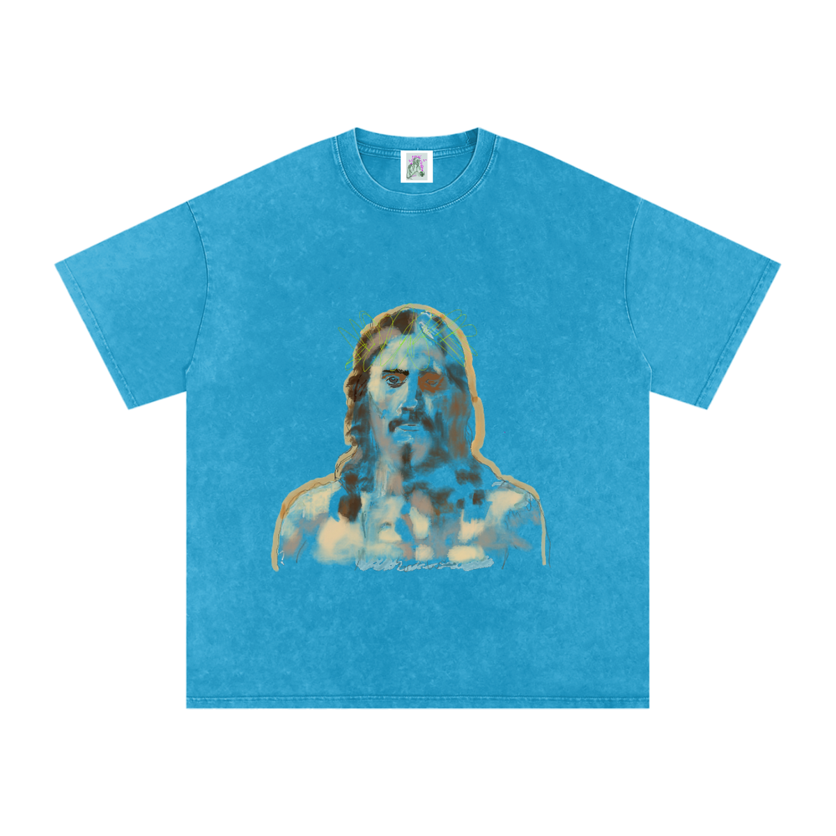 This. Guy. Big Logo Snow Washed Oversized Cotton T-Shirt