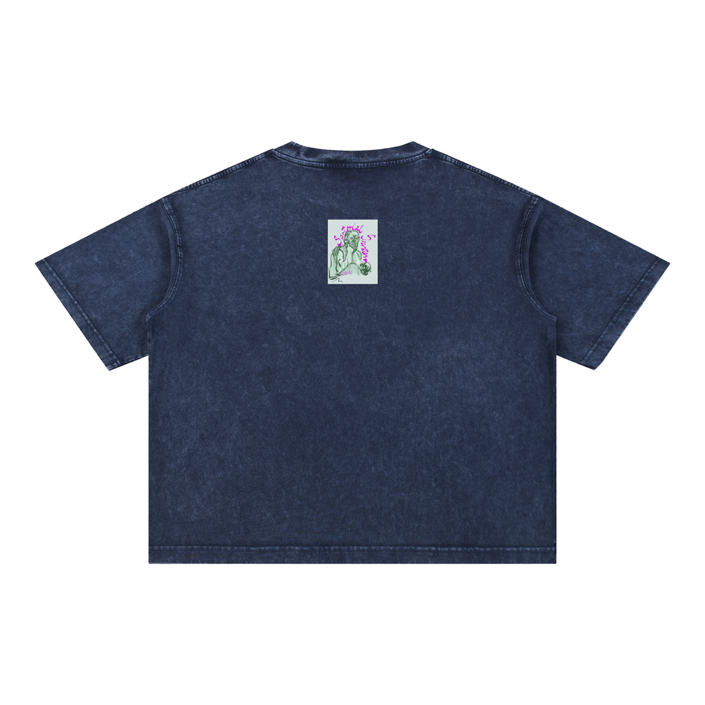 Livin the Scream Mineral Wash Boxy Cotton T-Shirt