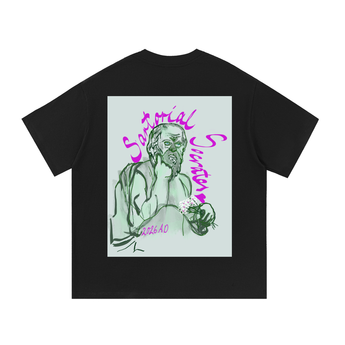 Mini Plato (Large Logo) Essential Cotton T-Shirt