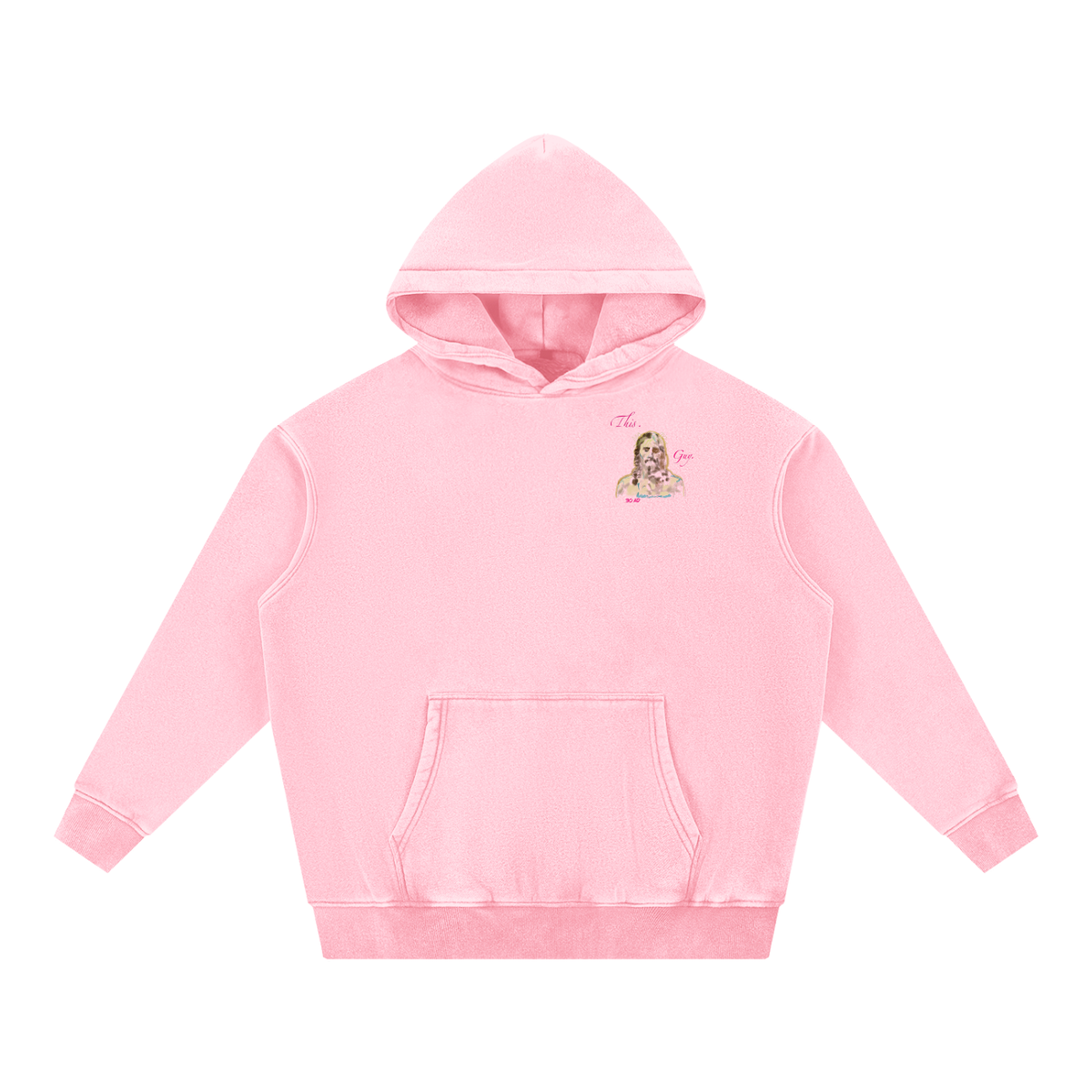 Mini This. Guy. Snow Wash Fleece Oversize Hoodie
