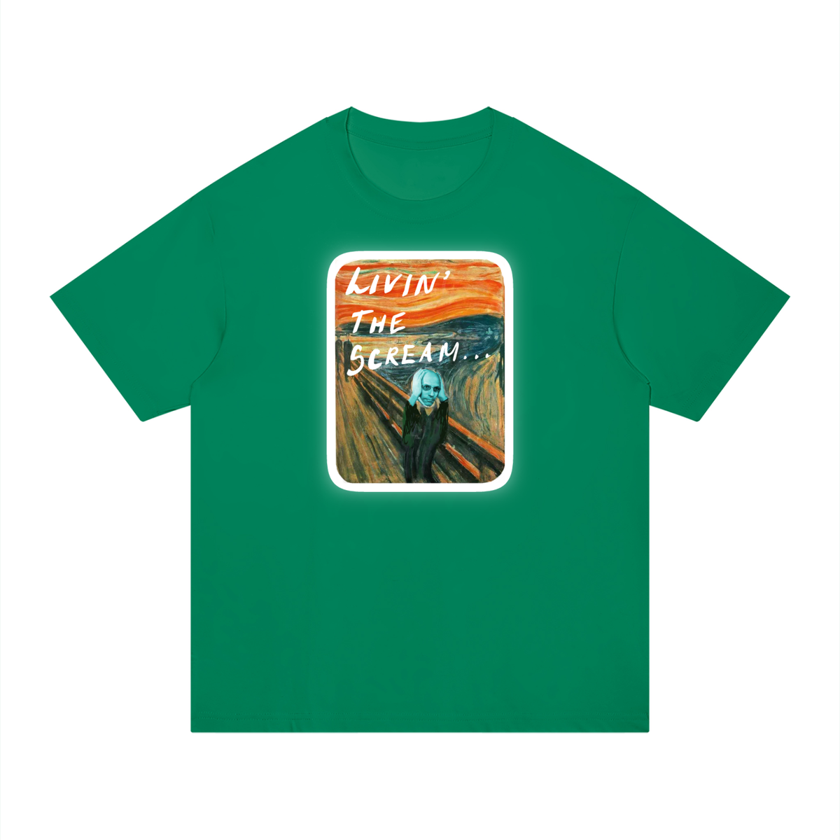 Living the Scream Rounded Unisex Regular Fit Cotton T-Shirt