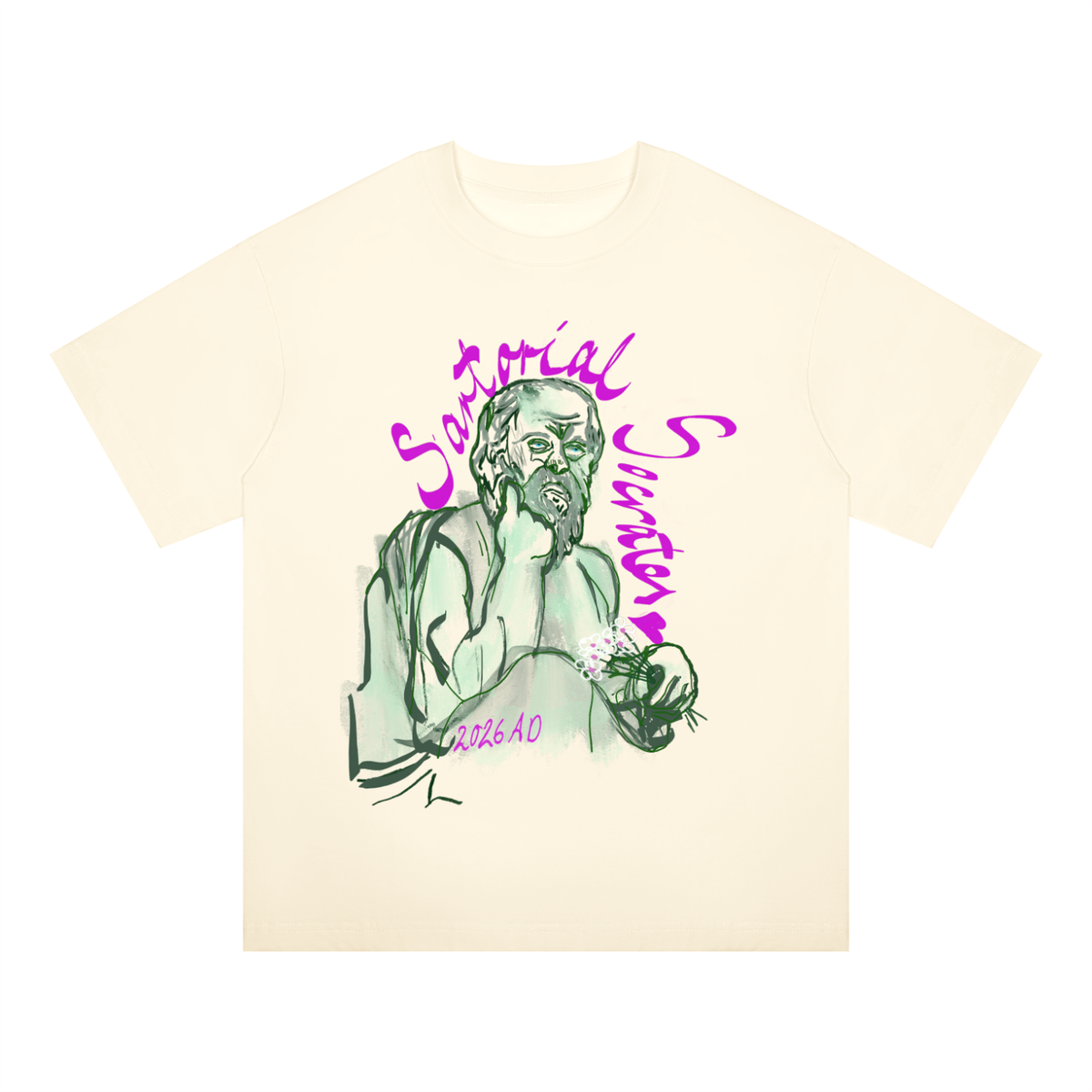 Sartorial Socrates Unisex Oversized Drop Shoulder T-Shirt