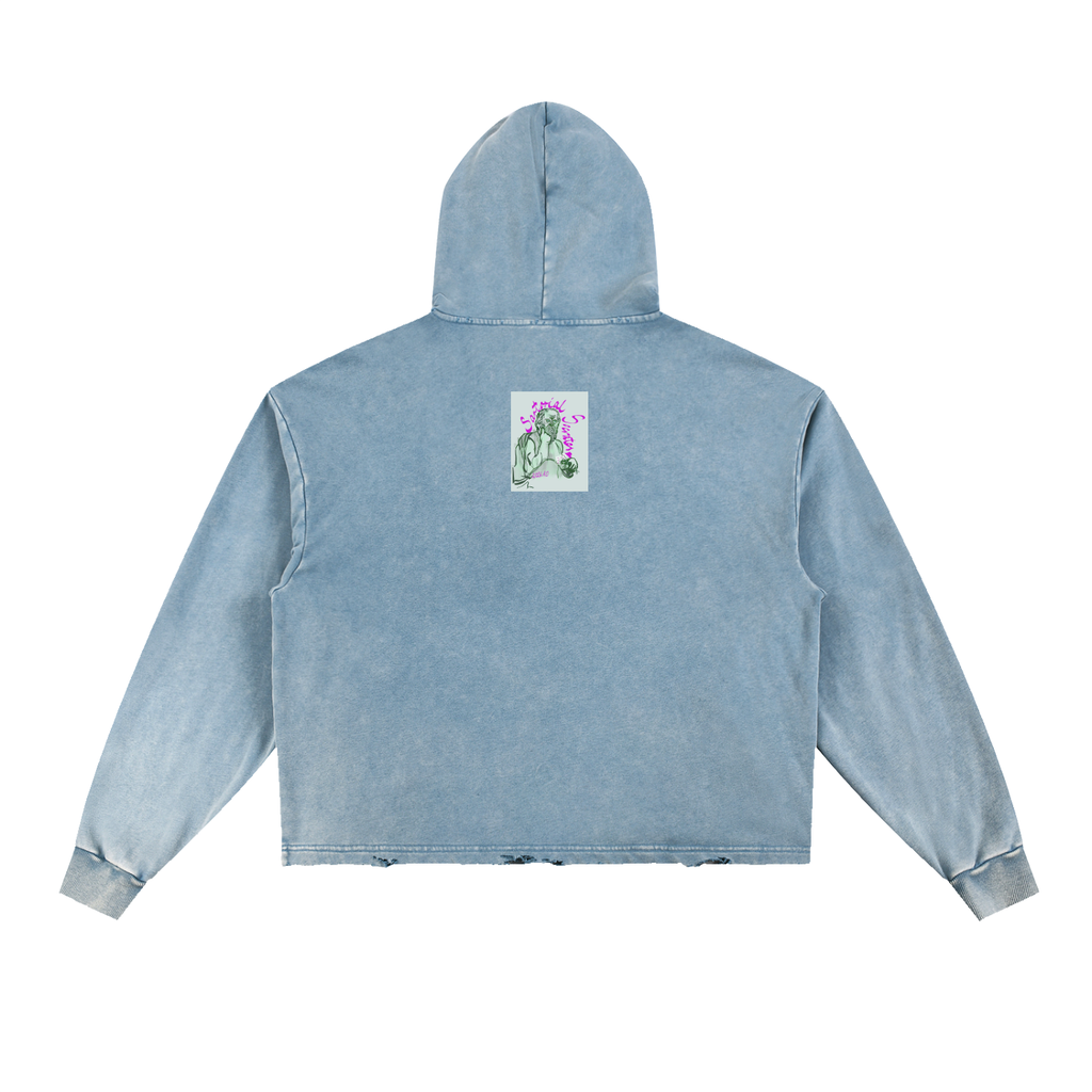 This. Guy. Vintage Washed Frayed-Hem Hoodie