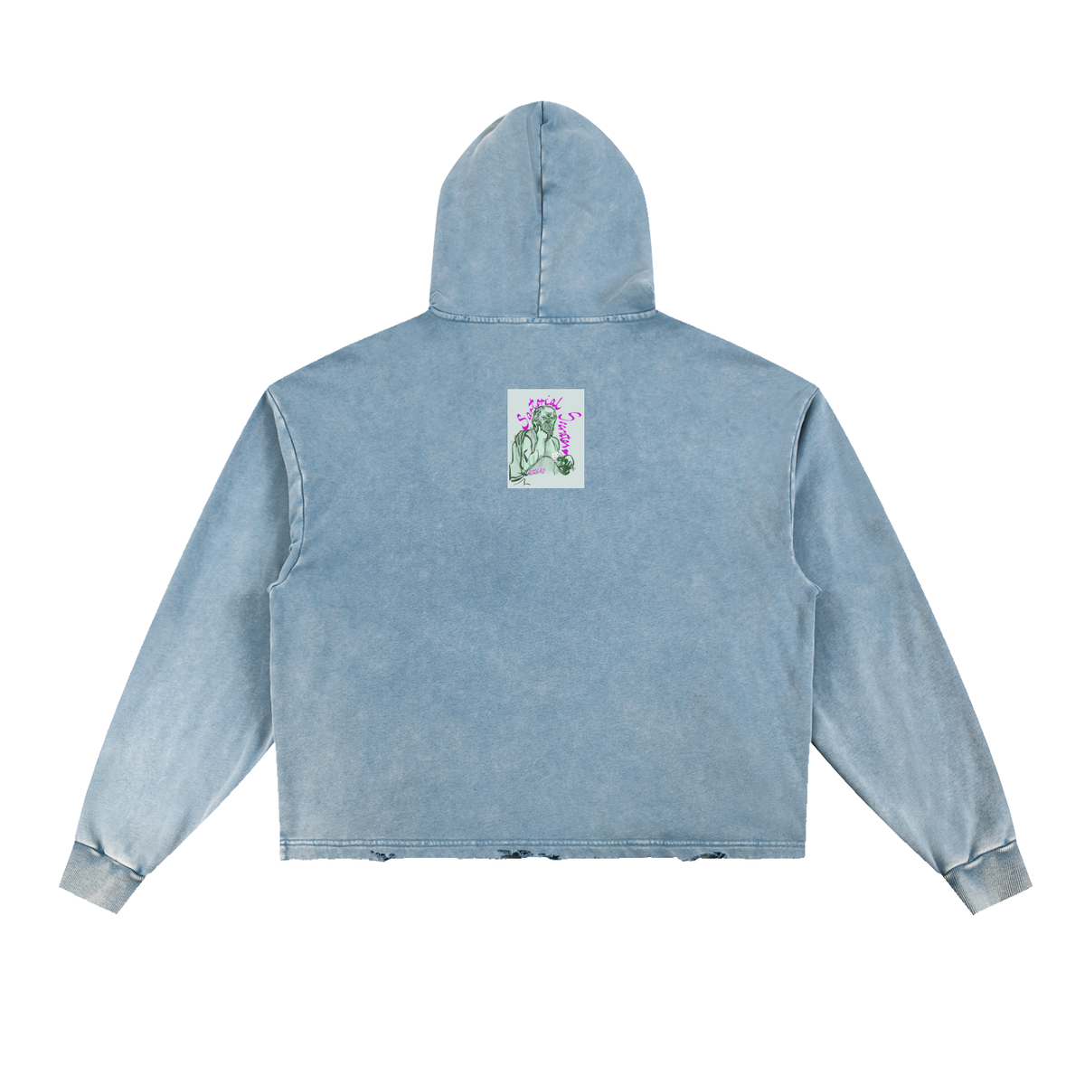This. Guy. Vintage Washed Frayed-Hem Hoodie