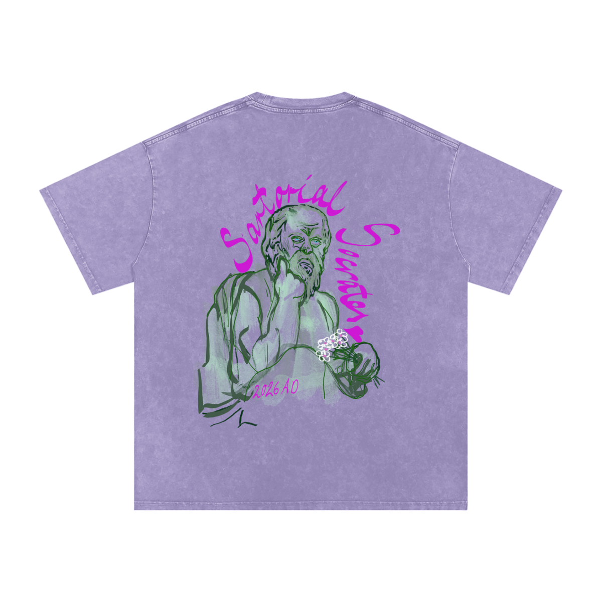 This. Guy. Big Logo Snow Washed Oversized Cotton T-Shirt