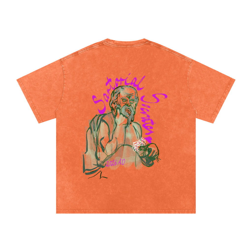 This. Guy. Big Logo Snow Washed Oversized Cotton T-Shirt