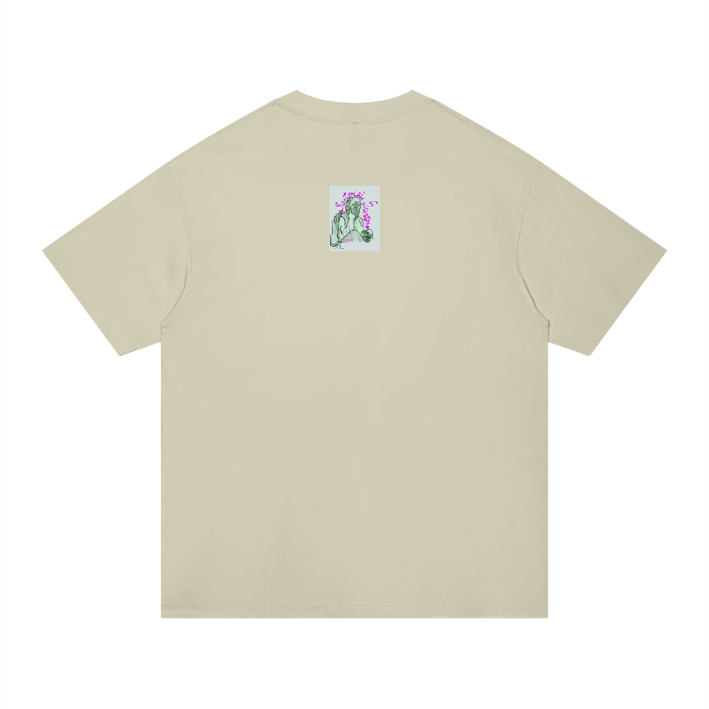 Living the Scream Rounded Unisex Regular Fit Cotton T-Shirt