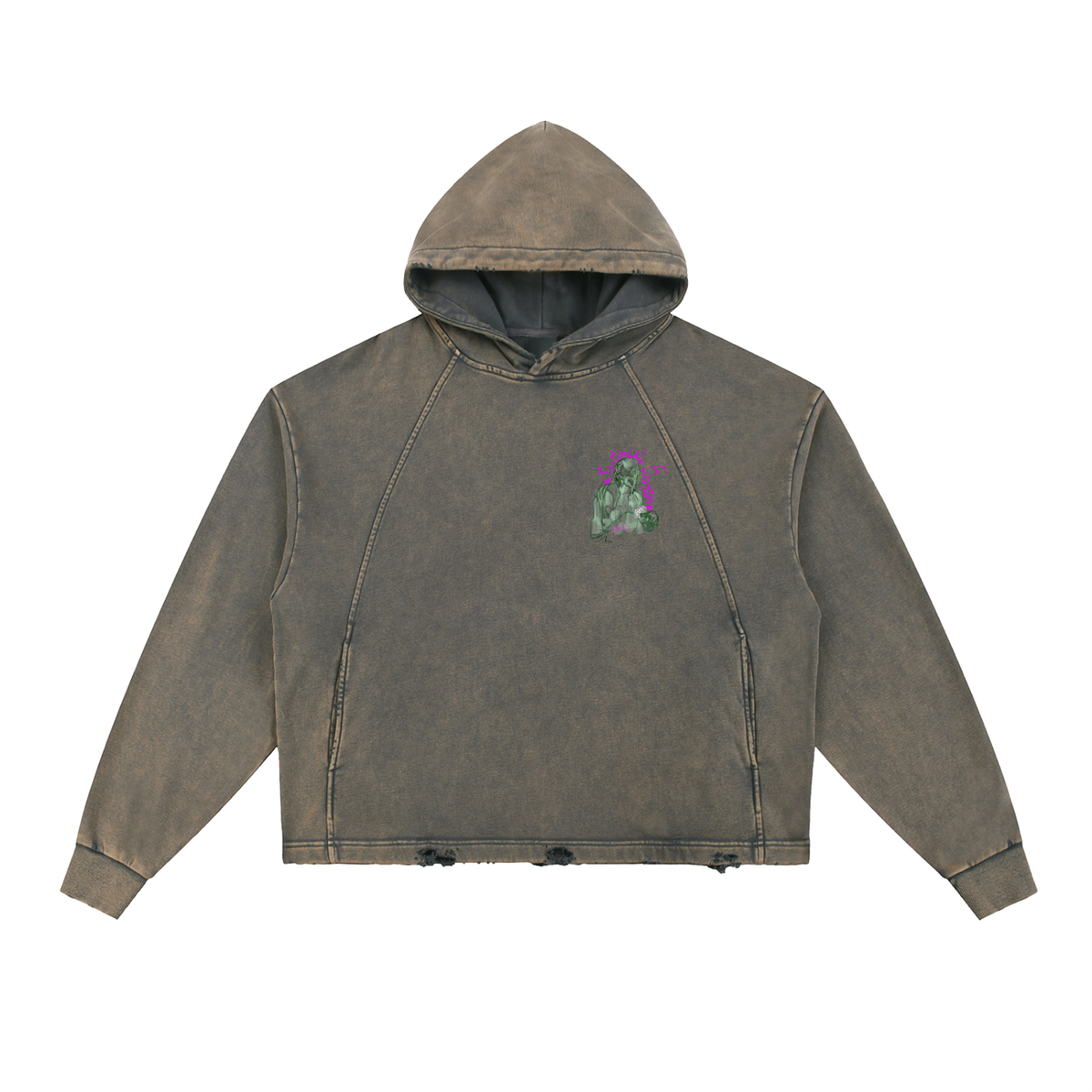 I'm With Solzhenitsyn Vintage Washed Frayed-Hem Hoodie