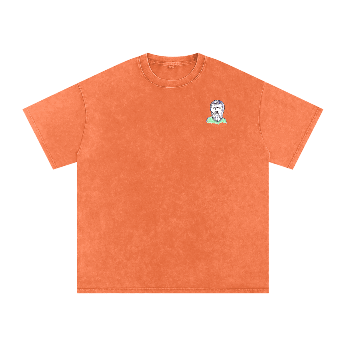 Little Plato Big Logo Snow Washed Oversized Cotton T-Shirt