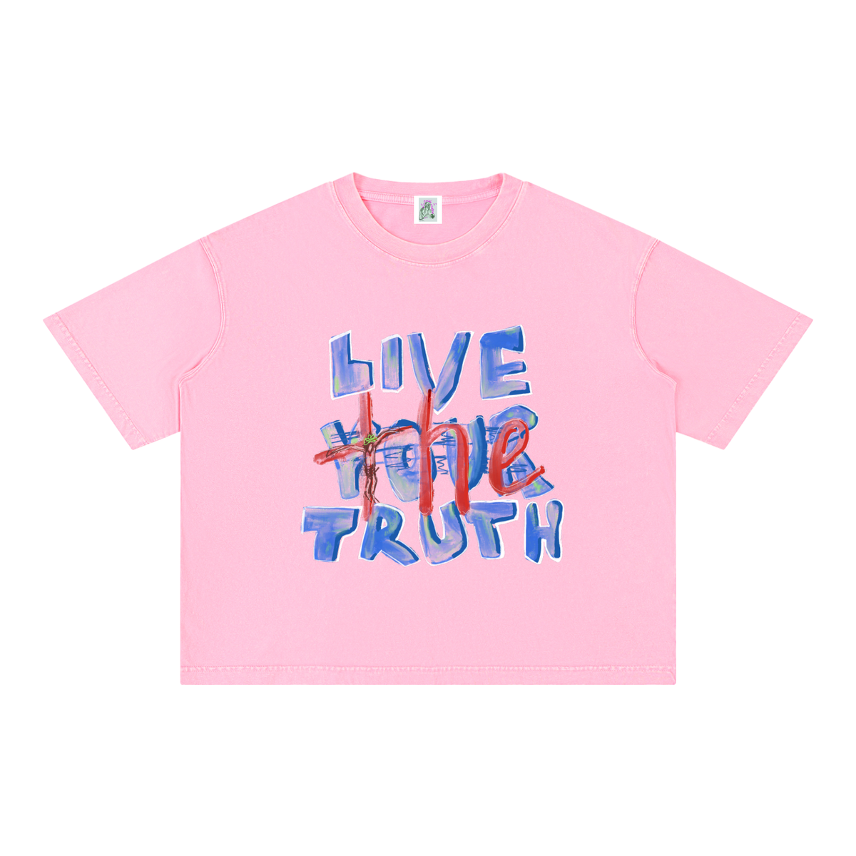 Live The Truth Mineral Wash Boxy Cotton T-Shirt