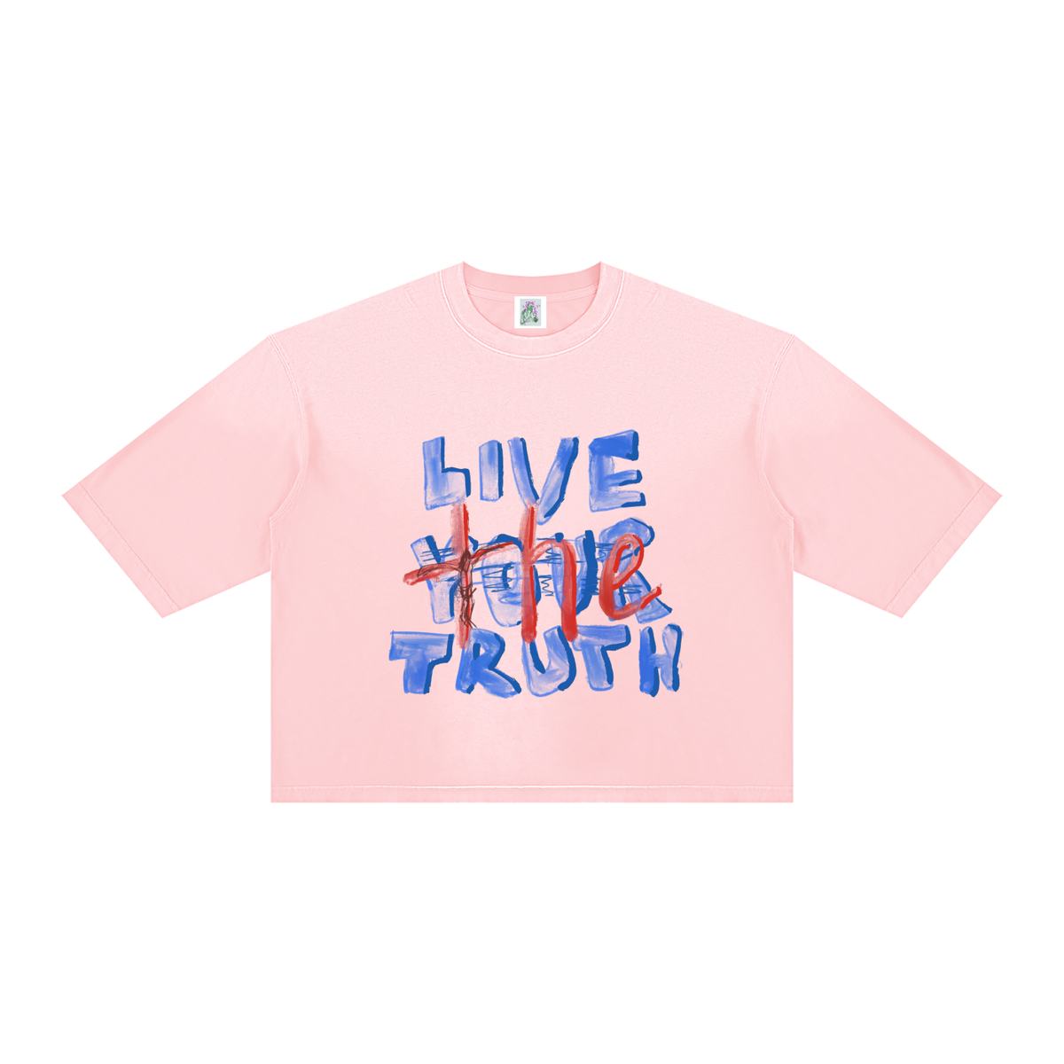 Live the Truth Unisex Vintage Wash Sunfade Boxy T-Shirt