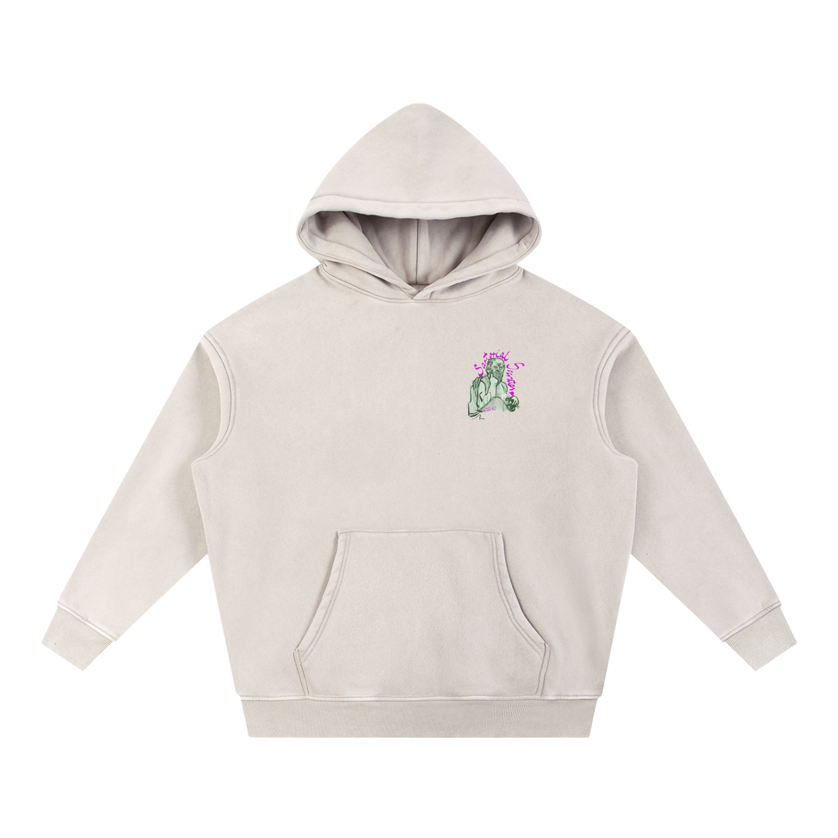 I'm With Solzhenitsyn Snow Wash Fleece Oversize Hoodie