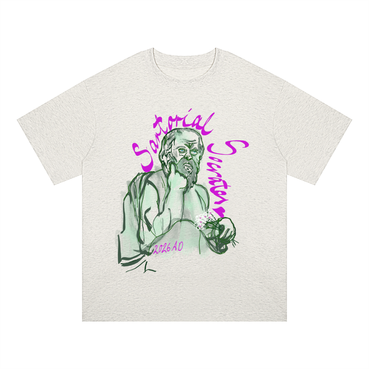 Sartorial Socrates Unisex Oversized Drop Shoulder T-Shirt