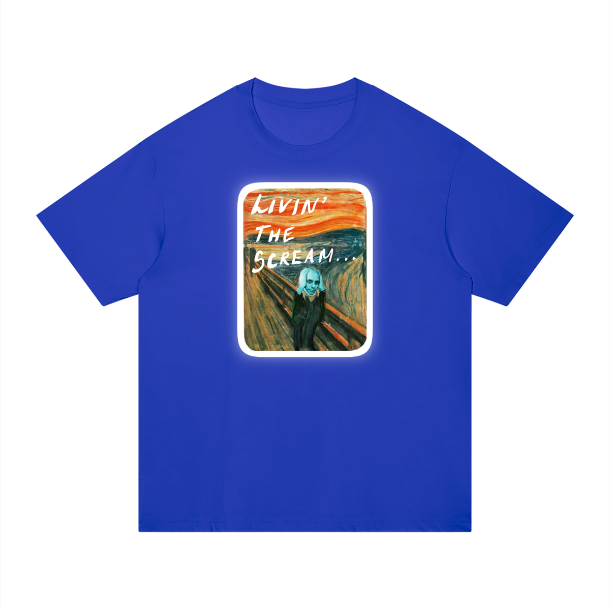 Living the Scream Rounded Unisex Regular Fit Cotton T-Shirt