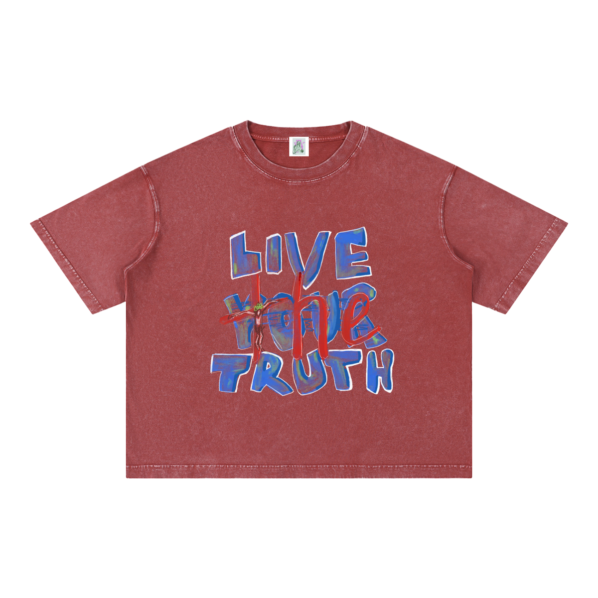Live The Truth Mineral Wash Boxy Cotton T-Shirt