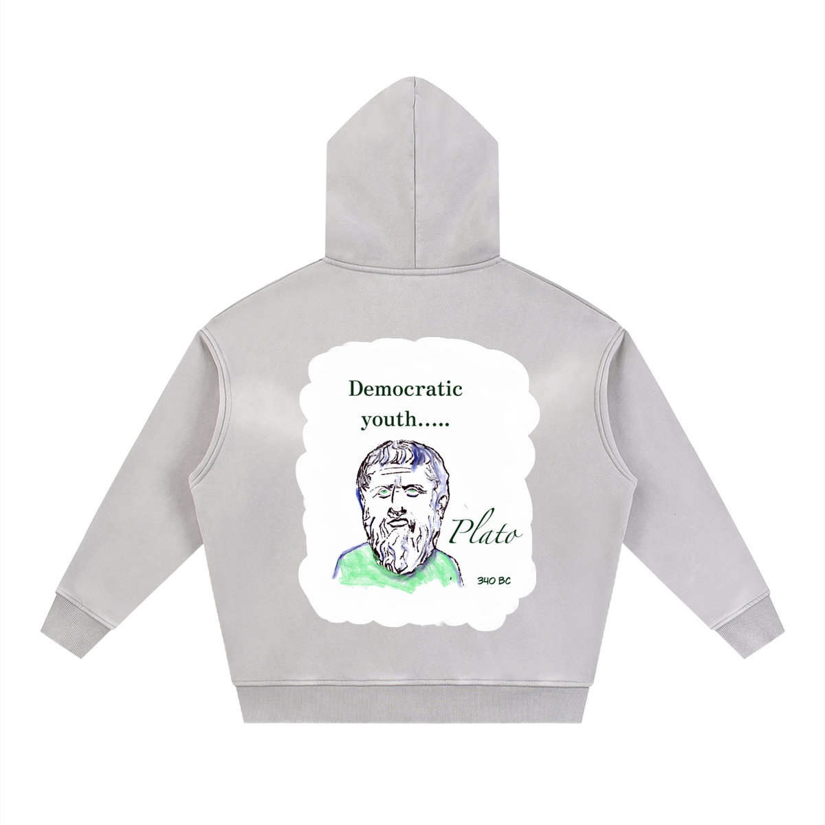 Plato Democratic Youth Sunfade Two-way Zipper Boxy Fleece Hoodie