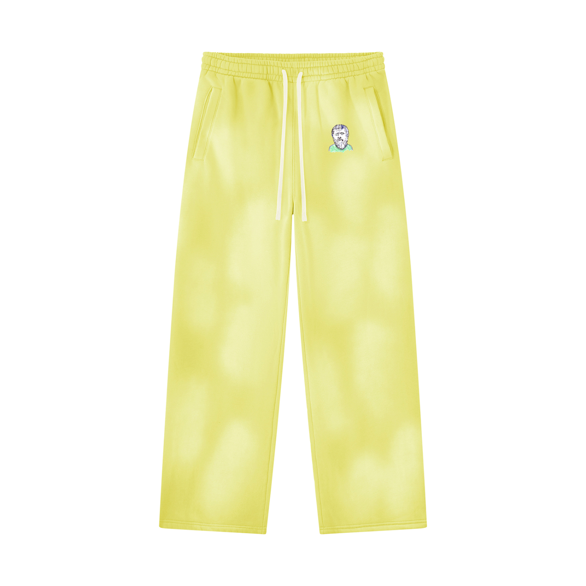 Mini Plato Unisex Sunfade Wide Leg Fleece Sweatpants