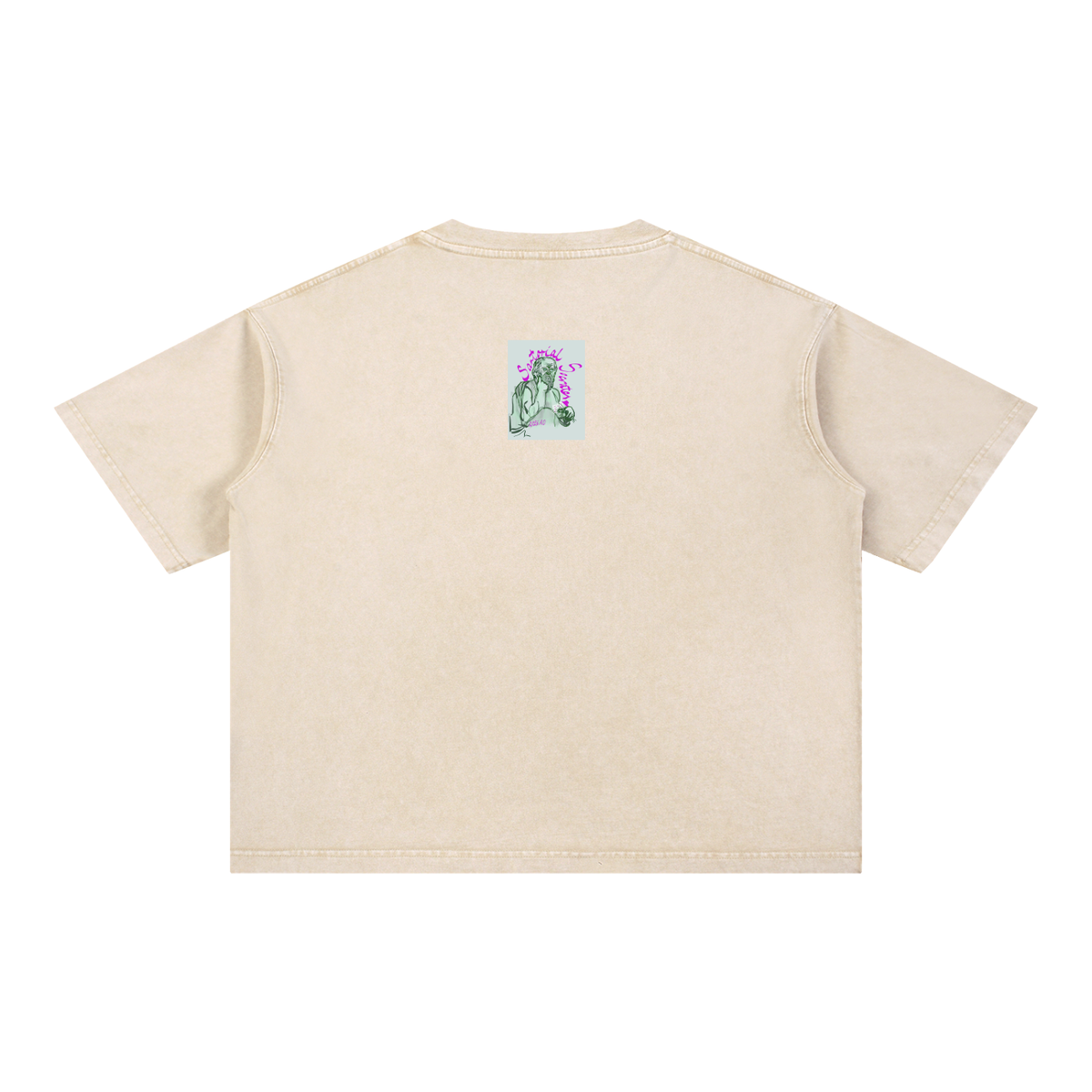 Livin the Scream Mineral Wash Boxy Cotton T-Shirt