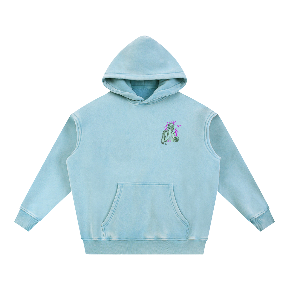 I'm With Solzhenitsyn Snow Wash Fleece Oversize Hoodie