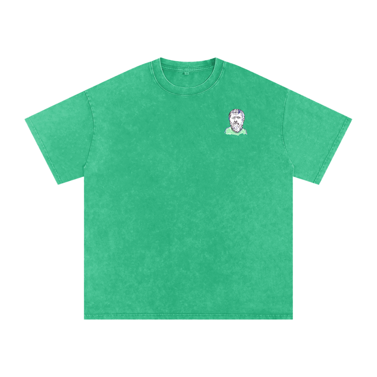 Little Plato Big Logo Snow Washed Oversized Cotton T-Shirt